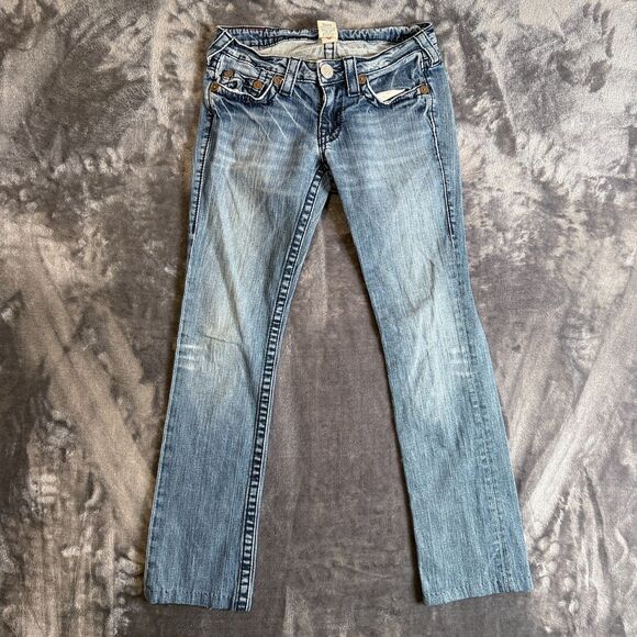 True Religion Women's Denim Jeans Skinny Size 28 Made in USA Medium Wash - Picture 1 of 7